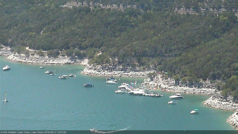 Lake Travis webcam, May 27, 2018 1:55 PM CT