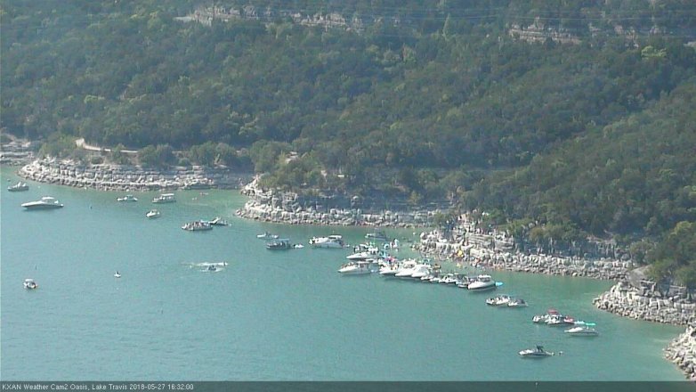 Lake Travis webcam, May 27, 2018 3:35 PM CT
