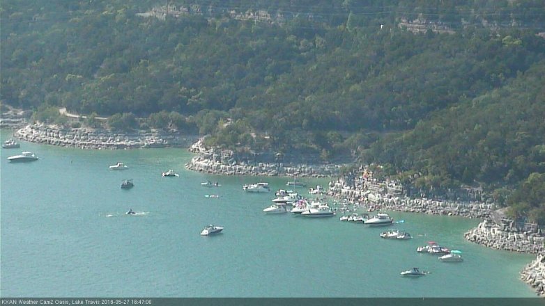 Lake Travis webcam, May 27, 2018 3:50 PM CT