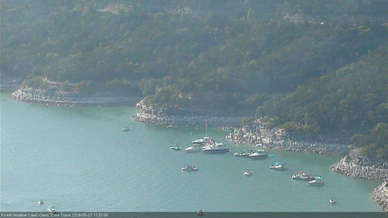 Lake Travis webcam, May 27, 2018 5:00 PM CT