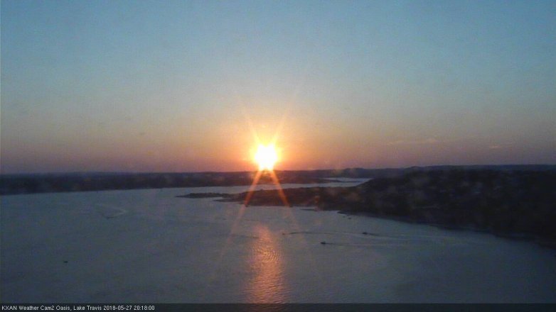 Lake Travis webcam, May 27, 2018 7:20 PM CT