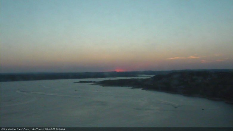 Lake Travis webcam, May 27, 2018 7:30 PM CT