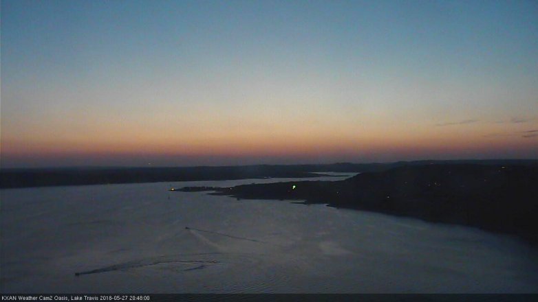 Lake Travis webcam, May 27, 2018 7:50 PM CT