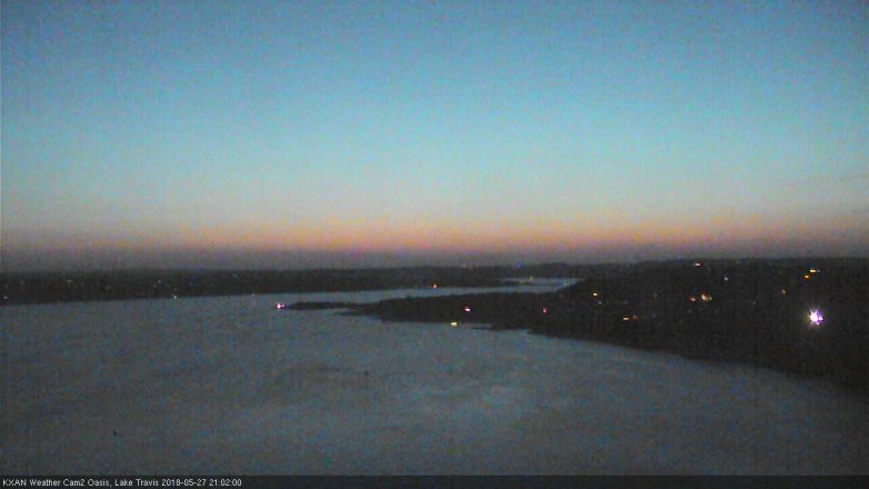 Lake Travis webcam, May 27, 2018 8:05 PM CT