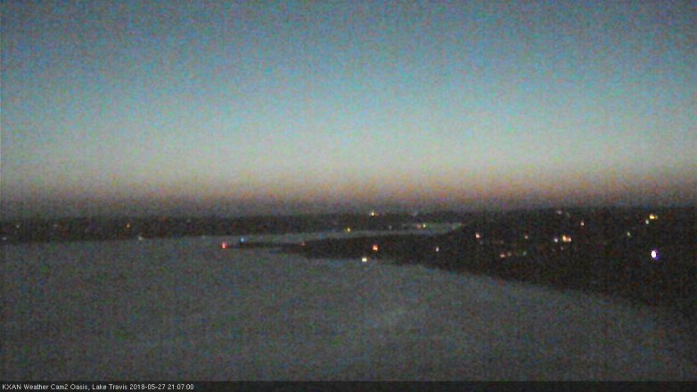 Lake Travis webcam, May 27, 2018 8:10 PM CT