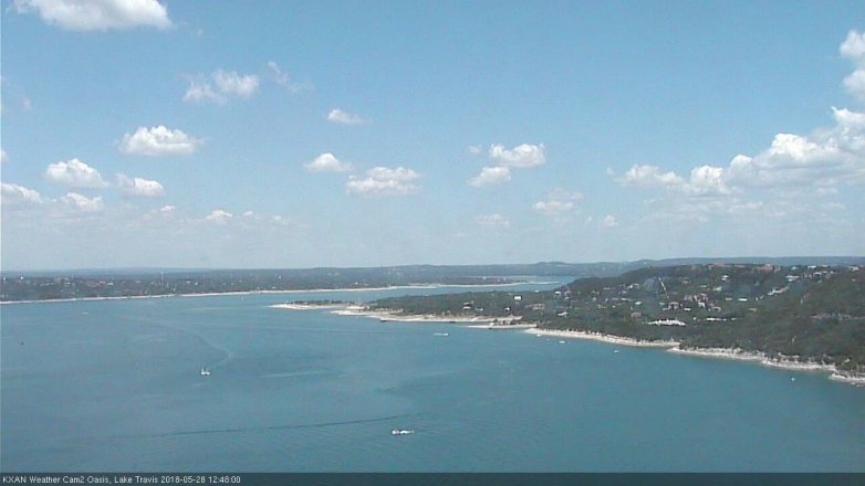 Lake Travis webcam, May 28, 2018 11:50 AM CT