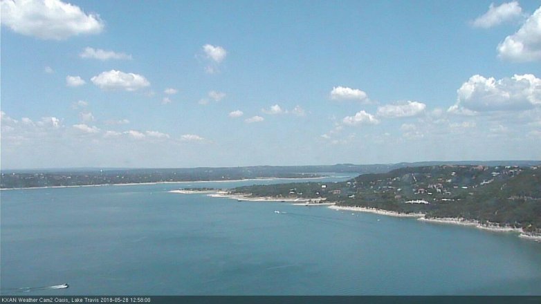 Lake Travis webcam, May 28, 2018 12:00 PM CT