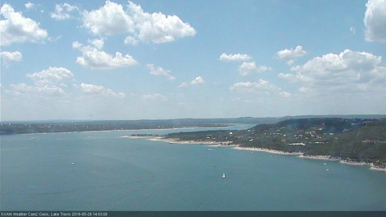 Lake Travis webcam, May 28, 2018 1:05 PM CT
