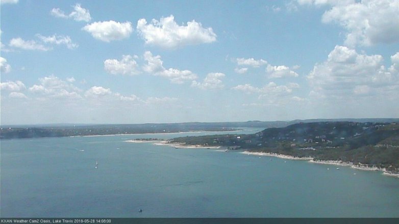 Lake Travis webcam, May 28, 2018 1:10 PM CT