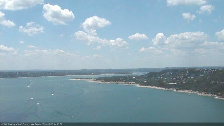 Lake Travis webcam, May 28, 2018 1:15 PM CT