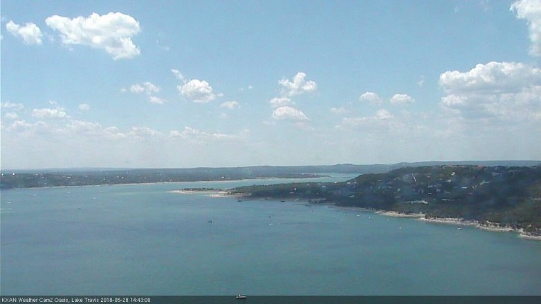 Lake Travis webcam, May 28, 2018 1:45 PM CT