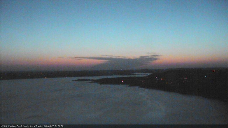 Lake Travis webcam, May 28, 2018 8:05 PM CT