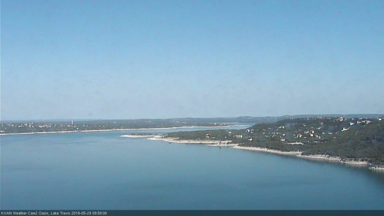 Lake Travis webcam, May 29, 2018 9:00 AM CT