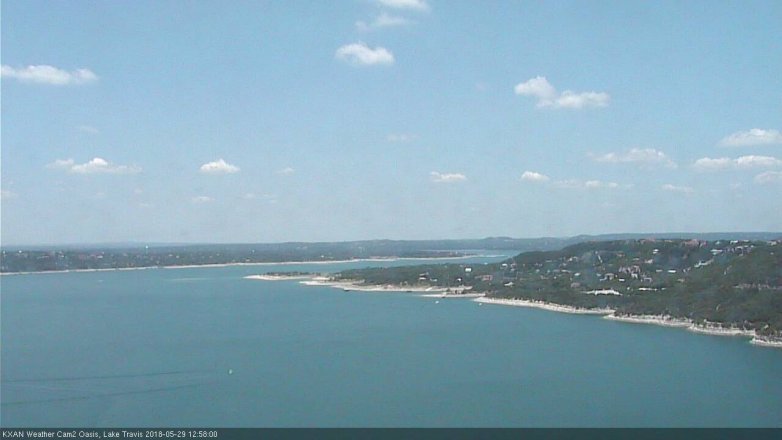 Lake Travis webcam, May 29, 2018 12:00 PM CT