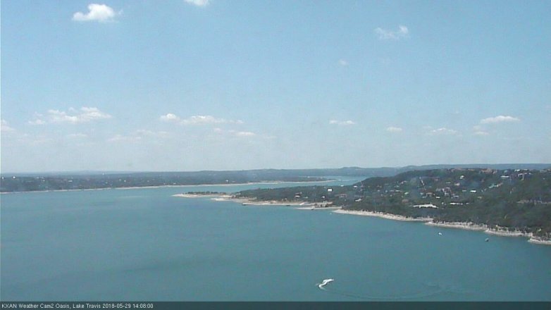 Lake Travis webcam, May 29, 2018 1:10 PM CT