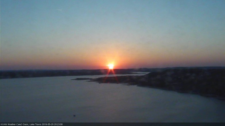 Lake Travis webcam, May 29, 2018 7:25 PM CT
