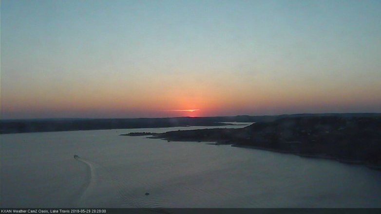 Lake Travis webcam, May 29, 2018 7:30 PM CT