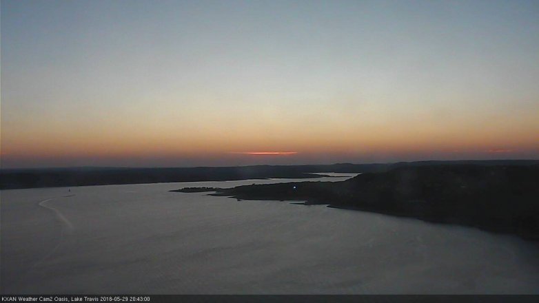 Lake Travis webcam, May 29, 2018 7:45 PM CT