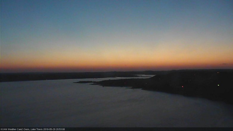 Lake Travis webcam, May 29, 2018 7:55 PM CT