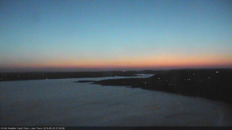 Lake Travis webcam, May 29, 2018 8:05 PM CT