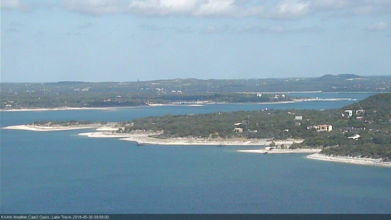 Lake Travis webcam, May 30, 2018 9:00 AM CT