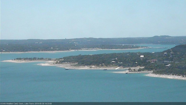 Lake Travis webcam, May 30, 2018 1:35 PM CT