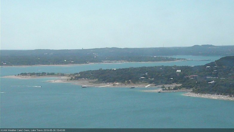 Lake Travis webcam, May 30, 2018 2:45 PM CT