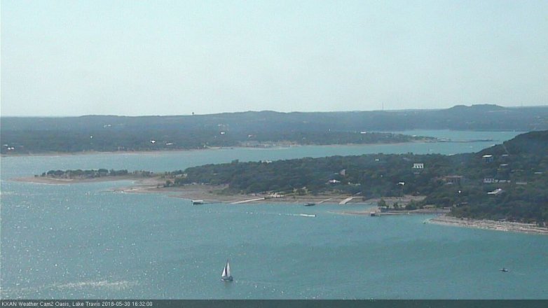 Lake Travis webcam, May 30, 2018 3:35 PM CT
