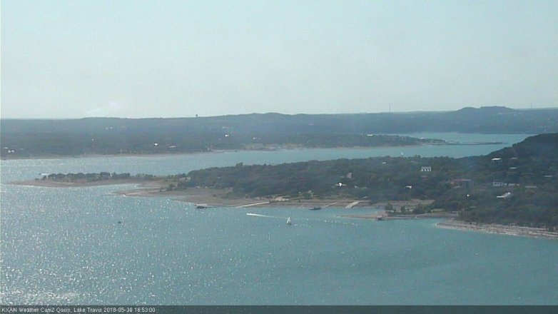 Lake Travis webcam, May 30, 2018 3:55 PM CT