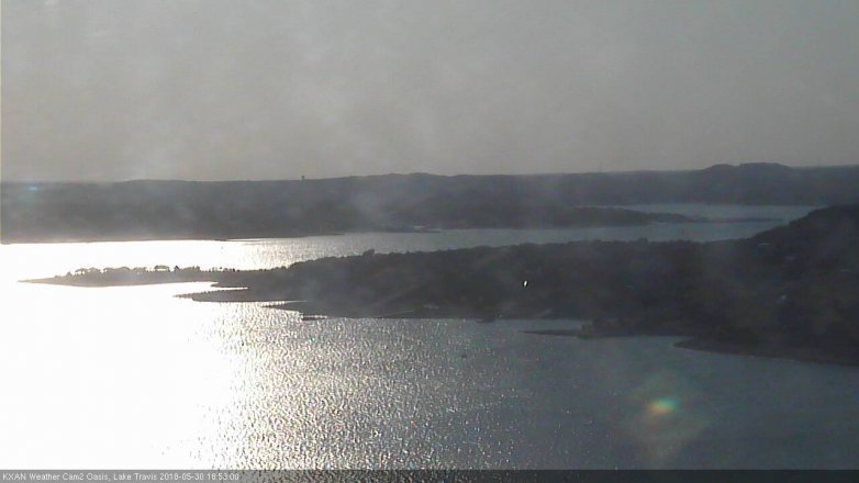 Lake Travis webcam, May 30, 2018 5:55 PM CT