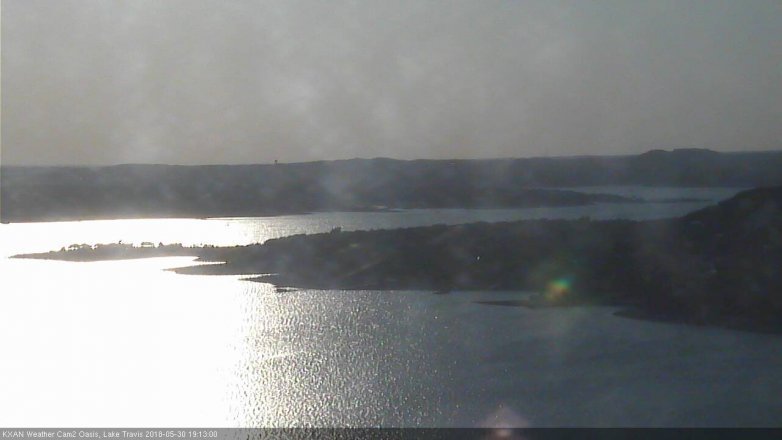 Lake Travis webcam, May 30, 2018 6:15 PM CT