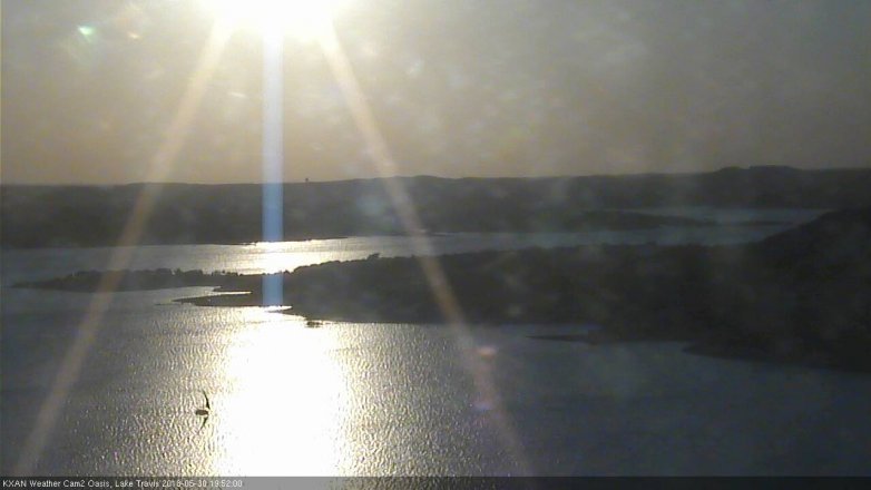 Lake Travis webcam, May 30, 2018 6:55 PM CT