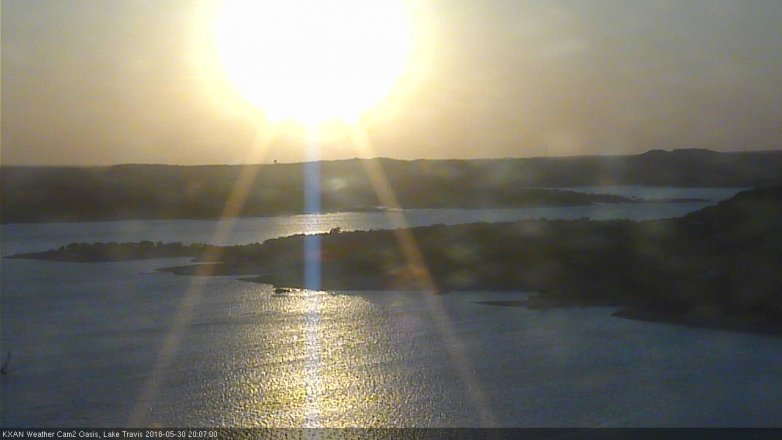 Lake Travis webcam, May 30, 2018 7:10 PM CT