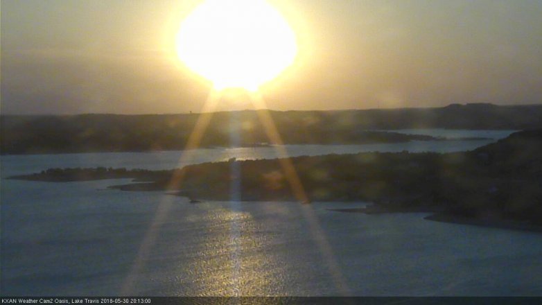 Lake Travis webcam, May 30, 2018 7:15 PM CT