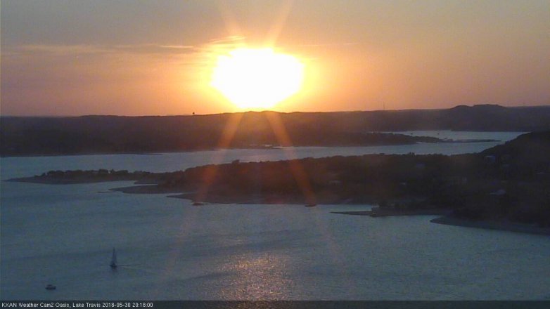 Lake Travis webcam, May 30, 2018 7:20 PM CT