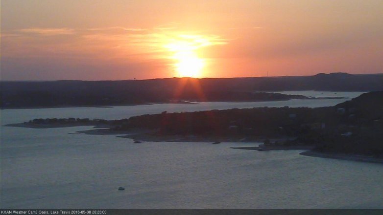 Lake Travis webcam, May 30, 2018 7:25 PM CT