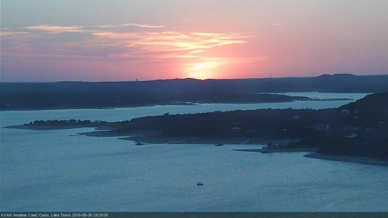 Lake Travis webcam, May 30, 2018 7:30 PM CT