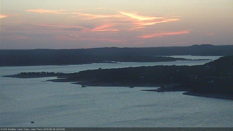 Lake Travis webcam, May 30, 2018 7:45 PM CT