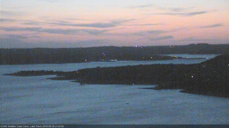 Lake Travis webcam, May 30, 2018 8:05 PM CT