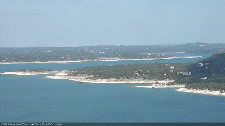 Lake Travis webcam, May 31, 2018 10:00 AM CT