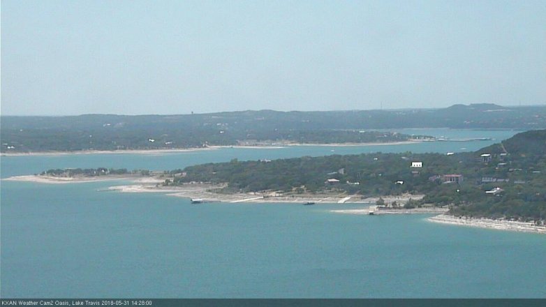 Lake Travis webcam, May 31, 2018 1:30 PM CT