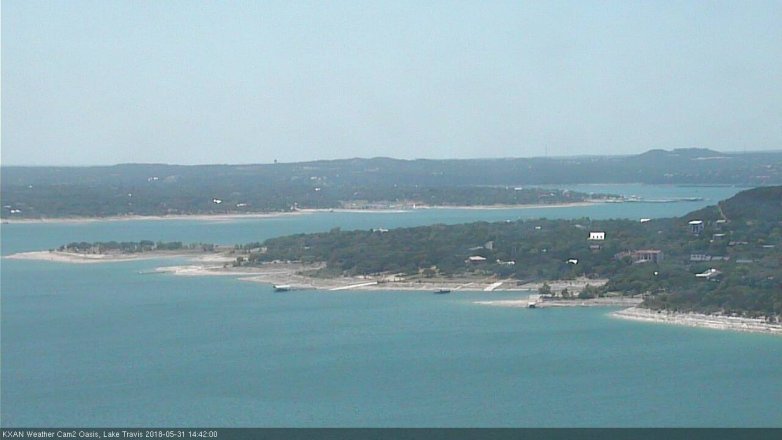 Lake Travis webcam, May 31, 2018 1:45 PM CT