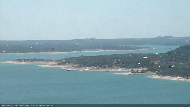 Lake Travis webcam, May 31, 2018 1:55 PM CT