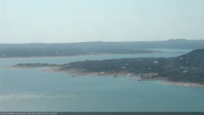 Lake Travis webcam, May 31, 2018 3:35 PM CT