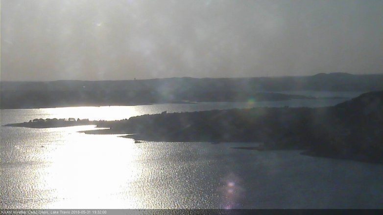 Lake Travis webcam, May 31, 2018 6:35 PM CT