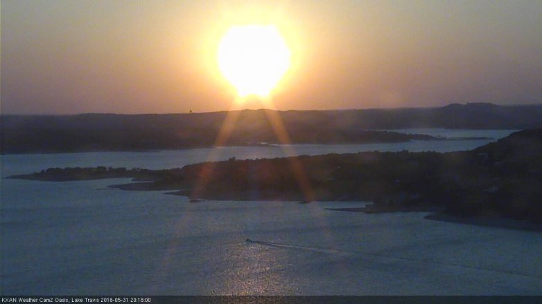 Lake Travis webcam, May 31, 2018 7:20 PM CT