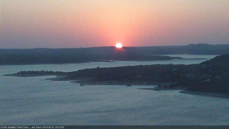 Lake Travis webcam, May 31, 2018 7:30 PM CT