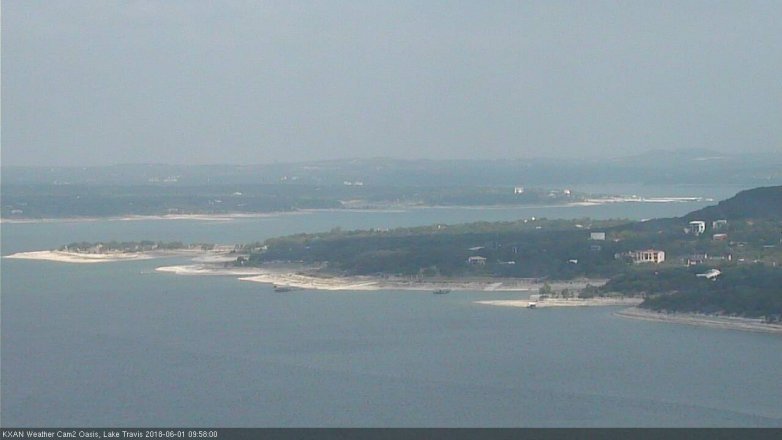 Lake Travis webcam, June 1, 2018 9:00 AM CT