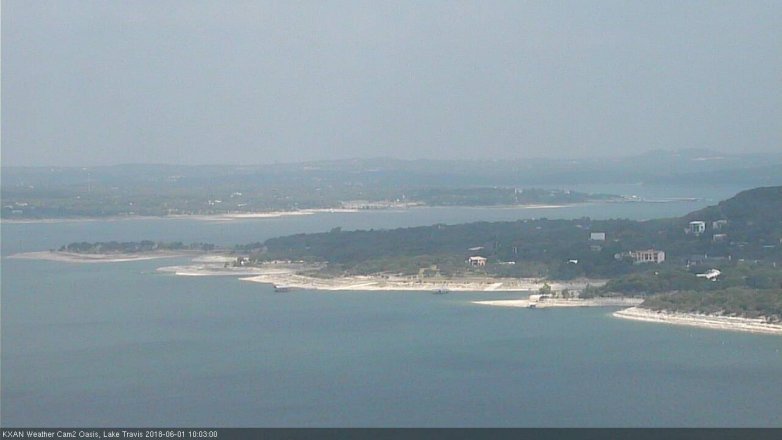 Lake Travis webcam, June 1, 2018 9:05 AM CT