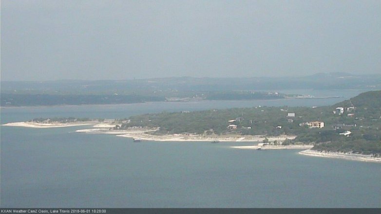 Lake Travis webcam, June 1, 2018 9:30 AM CT
